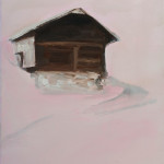 Nr 9 aus dem Werkzyklus "Heimwärts" 2014, Oel auf Leinwand, 25 x 15 cm